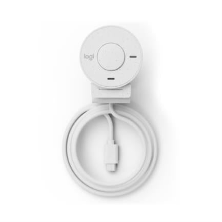 LOGITECH - Cámara Web Logitech Brio 300 1080p USB-C con Corrección Iluminación Automática Micrófono Color Blanco Crudo