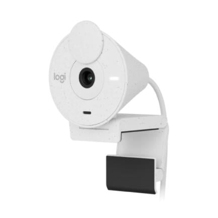LOGITECH - Cámara Web Logitech Brio 300 1080p USB-C con Corrección Iluminación Automática Micrófono Color Blanco Crudo