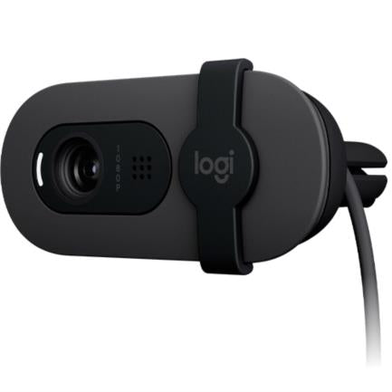 LOGITECH - Cámara Web Logitech Brio 100 RTL Full HD 1080p Micrófono Integrado Conectividad USB Color Grafito