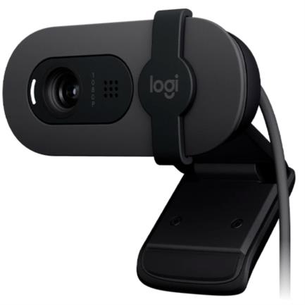 LOGITECH - Cámara Web Logitech Brio 100 RTL Full HD 1080p Micrófono Integrado Conectividad USB Color Grafito