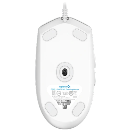 LOGITECH - Mouse Logitech G203 Lightsync Gaming 8000 dpi RGB Color Blanco