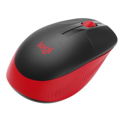 LOGITECH - Mouse Logitech M190 Full Size Inalámbrico 1000 dpi USB Color Rojo