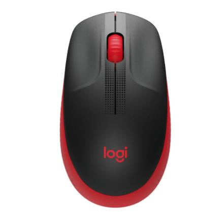 LOGITECH - Mouse Logitech M190 Full Size Inalámbrico 1000 dpi USB Color Rojo