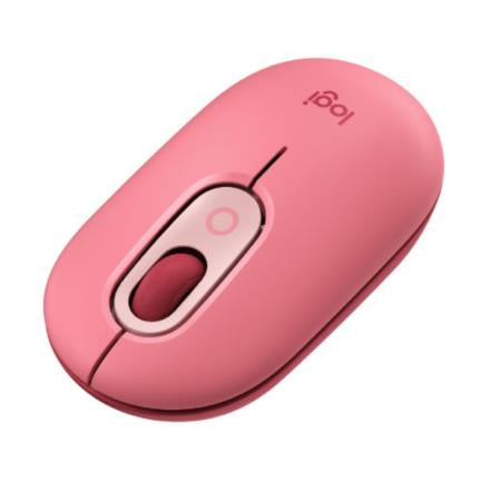 LOGITECH - Mouse Logitech Pop Inalámbrico Emoji Personalizable Color Rosa Coral