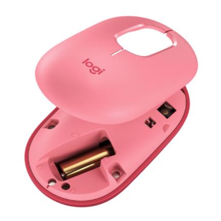 LOGITECH - Mouse Logitech Pop Inalámbrico Emoji Personalizable Color Rosa Coral