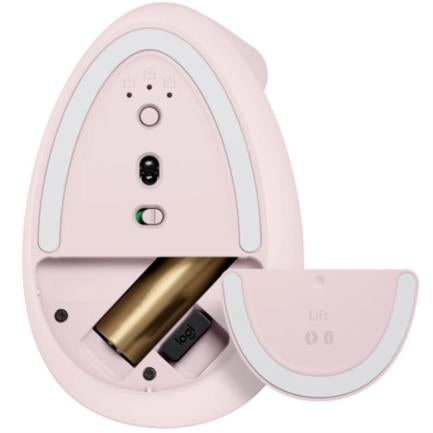 LOGITECH - Mouse Logitech Lift Ergonómico Vertical 1000dpi Color Rosa