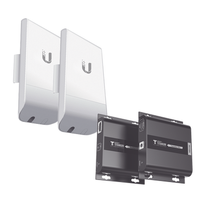 EPCOM TITANIUM - Kit de Enlaces de Video por HDMI Inalámbrico / Distancias de hasta 200m / Soporta Resolución hasta 4K
