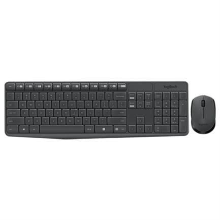 LOGITECH - Kit Teclado y Mouse Logitech MK235 Inalámbrico USB Color Negro