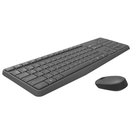 LOGITECH - Kit Teclado y Mouse Logitech MK235 Inalámbrico USB Color Negro