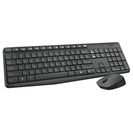 LOGITECH - Kit Teclado y Mouse Logitech MK235 Inalámbrico USB Color Negro