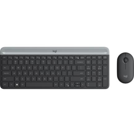 LOGITECH - Kit Teclado y Mouse Logitech MK470 Inalámbricos Ultra Delgados Color Negro