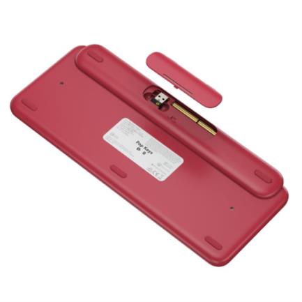 LOGITECH - Teclado Logitech Pop Mecánico Teclas Emoji Personalizables Color Rosa Coral
