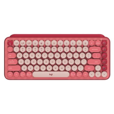 LOGITECH - Teclado Logitech Pop Mecánico Teclas Emoji Personalizables Color Rosa Coral