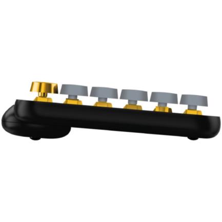LOGITECH - Teclado Logitech POP KEYS Inalámbrico con Función Emojis Personalizables Blast Color Amarillo-Negro