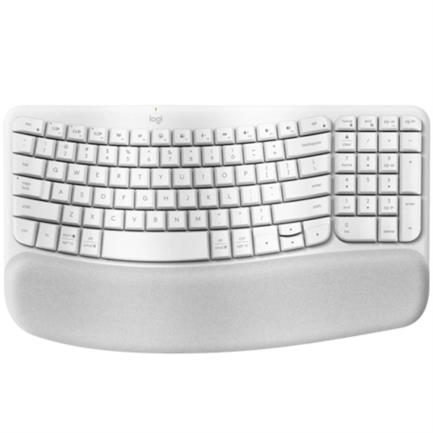 LOGITECH - Teclado Inalámbrico Logitech Wave Keys Alcance 10 m Color Blanco