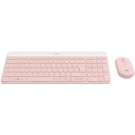 LOGITECH - Teclado y Mouse Logitech MK470 Inalámbrico Nano Receptor USB Color Rosa