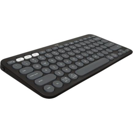 LOGITECH - Teclado Bluetooth Logitech Pebble Keys 2 K380S Emparejamiento Multidispositivo Inalámbrico Color Grafito