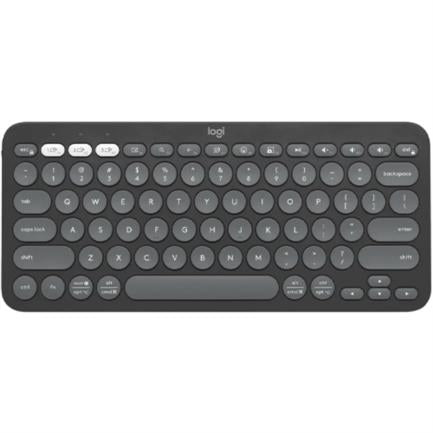 LOGITECH - Teclado Bluetooth Logitech Pebble Keys 2 K380S Emparejamiento Multidispositivo Inalámbrico Color Grafito