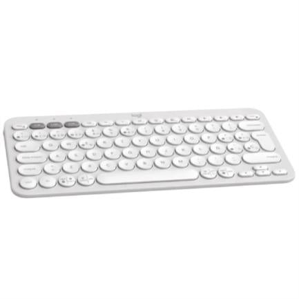 LOGITECH - Teclado Bluetooth Logitech Pebble Keys 2 K380S Emparejamiento Multidispositivo Inalámbrico Color Blanco