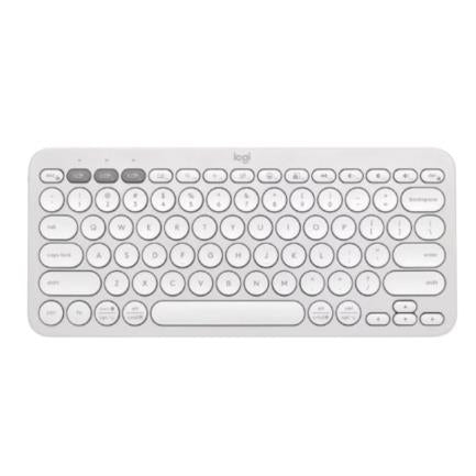 LOGITECH - Teclado Bluetooth Logitech Pebble Keys 2 K380S Emparejamiento Multidispositivo Inalámbrico Color Blanco