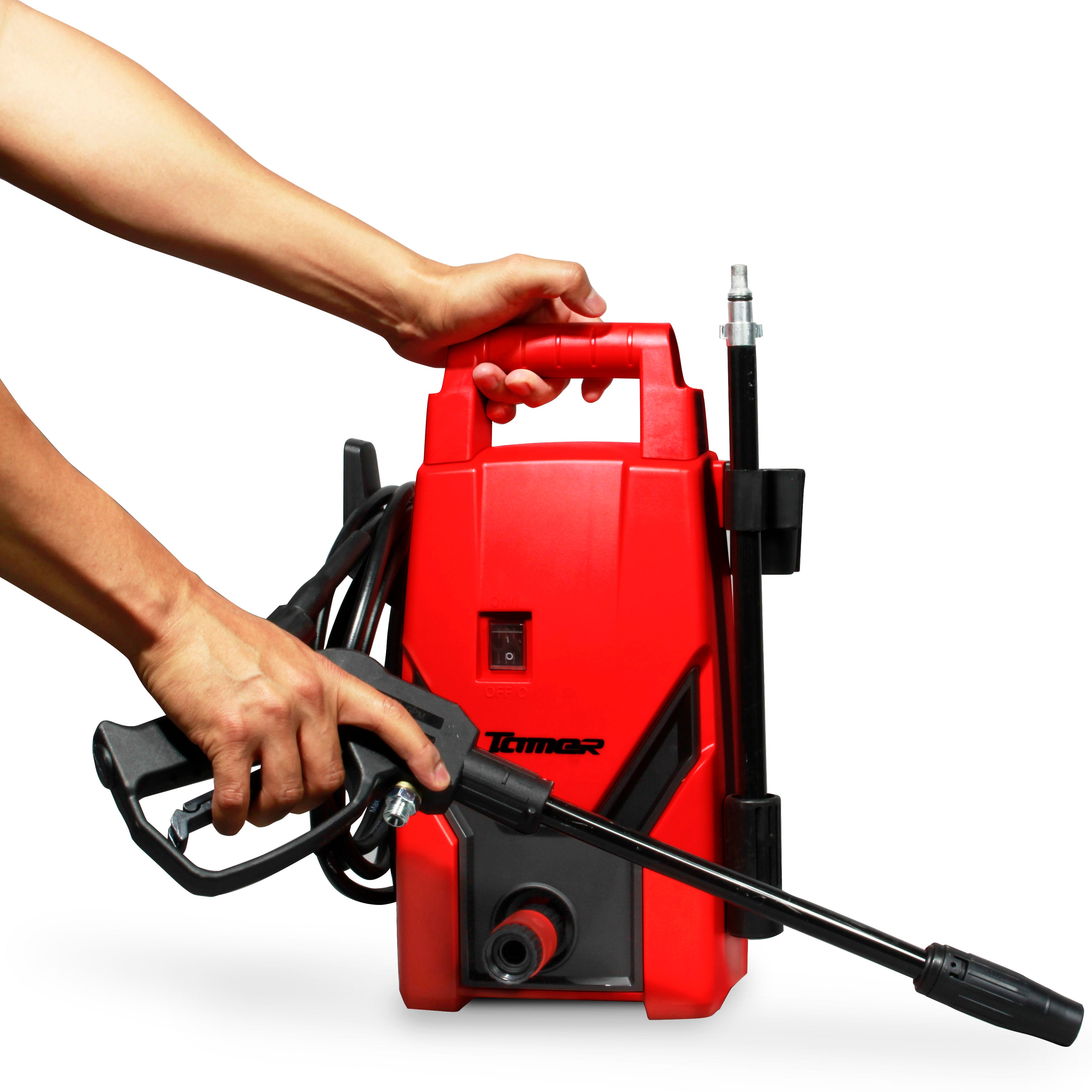 Hidrolavadora de alta presión eléctrica motor de carbones (1,500 PSI)