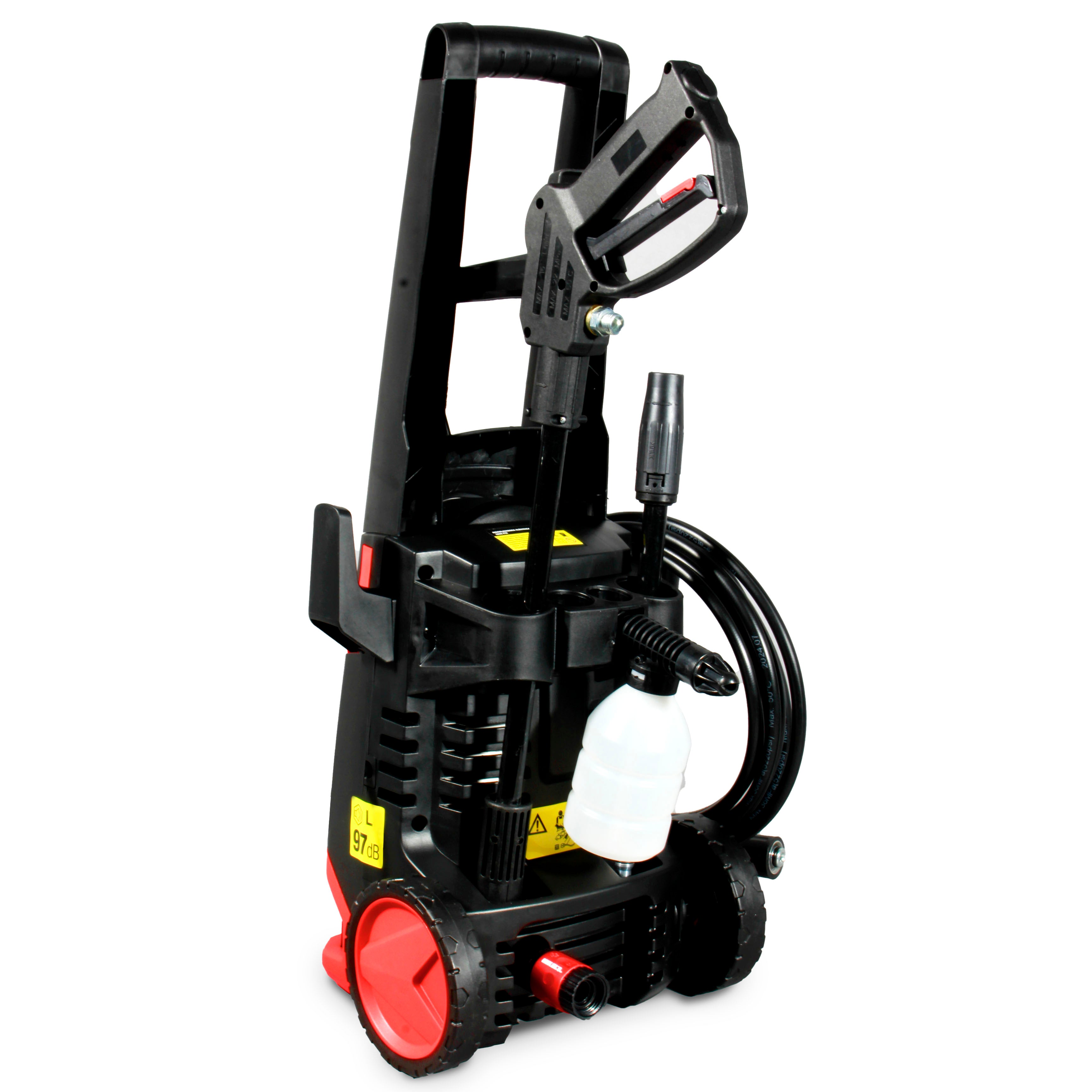 Hidrolavadora de alta presión eléctrica motor de carbones (1,800 PSI)