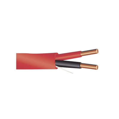 LINKEDPRO - Alambre de Alarma contra Incendios - Bobina de 305 Metros (1000 Pies): 2 x 14 AWG, Rojo, Tipo FPLR, (UL) FT4, Ideal para Sistemas de Detección y Evacuación de Incendios