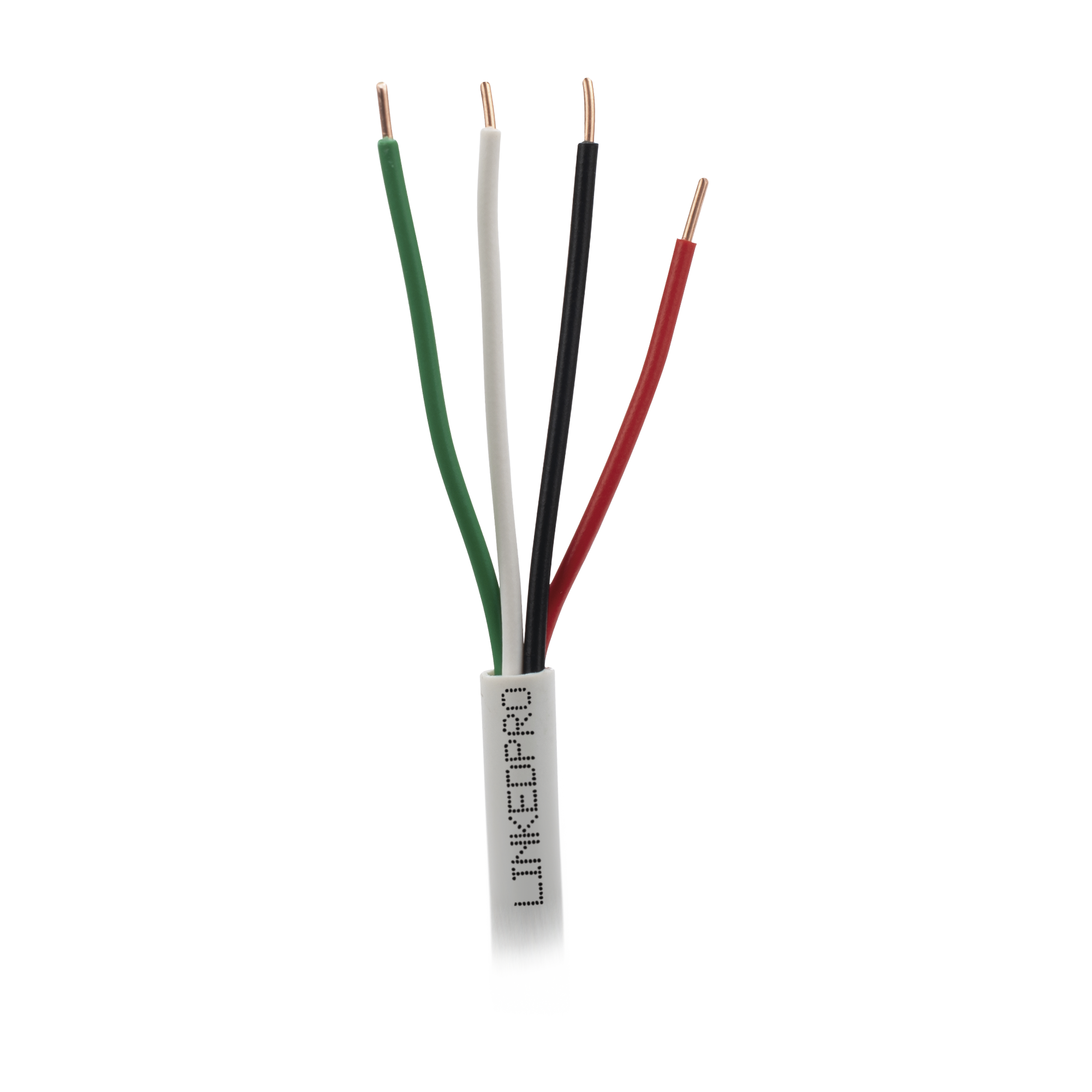 LINKEDPRO - Bobina de Cable 305 Metros (1000 Pies): 4 x 22 AWG, Color Blanco, CM, Para Sistemas de Seguridad y Alarmas