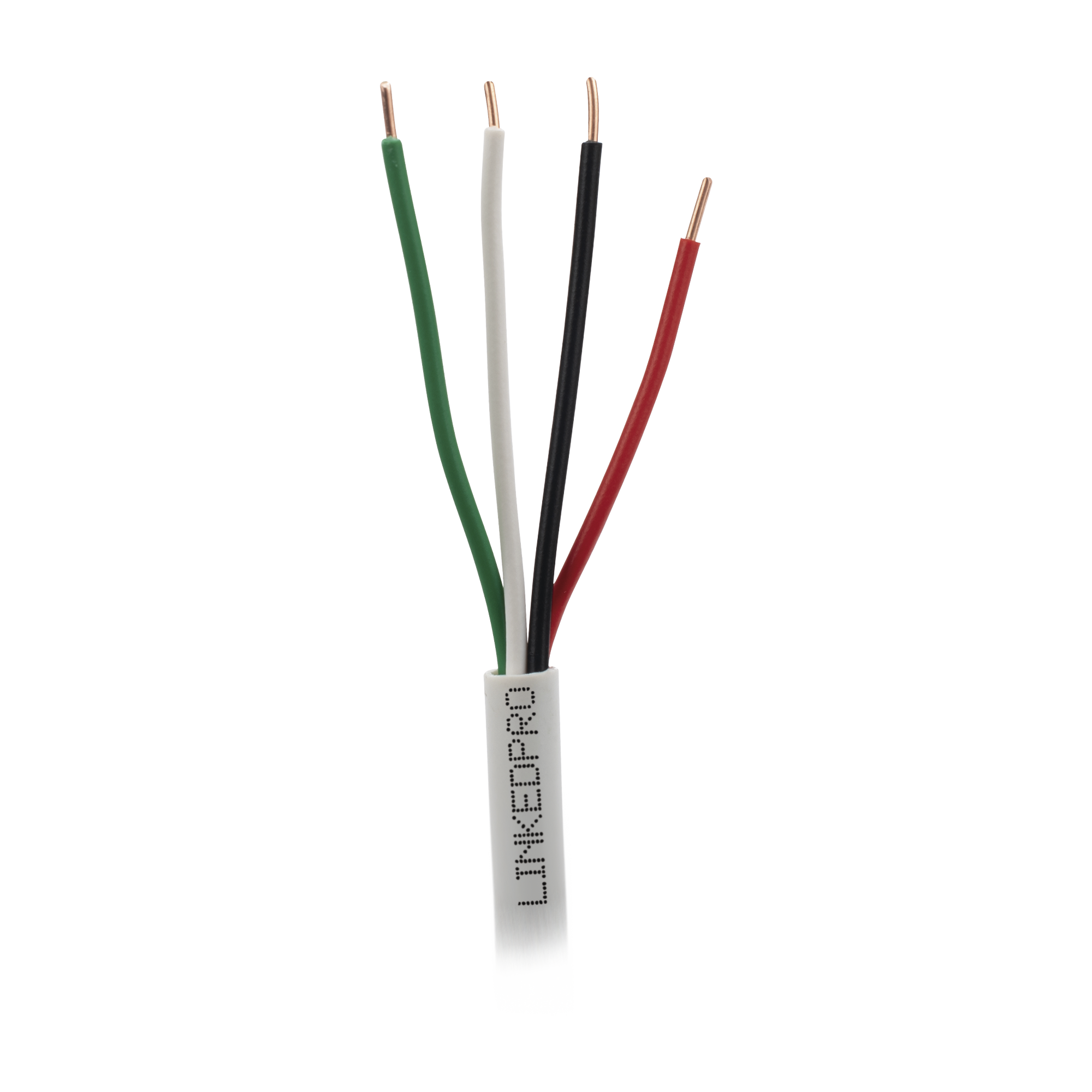 LINKEDPRO - Cable de 305 Metros (1000 Pies): 4 x 18 AWG, Color Blanco, CM, Para Sistemas de Seguridad y Alarmas