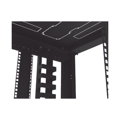 LINKEDPRO BY EPCOM - Gabinete Profesional para Telecomunicaciones de 45UR, 1200 mm Profundidad, Incluye 2 Organizadores Verticales de 45 Unidades de Rack, Se envía el Gabinete Armado.