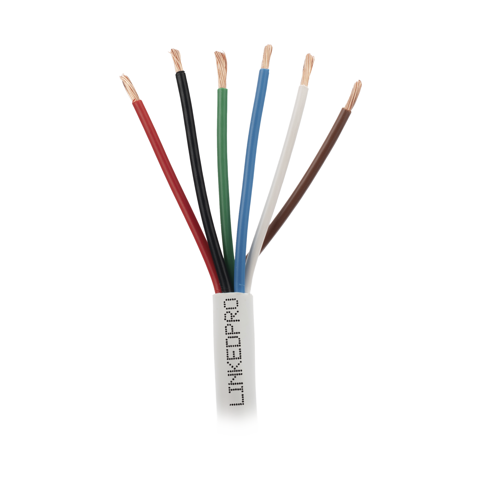 LINKEDPRO - Bobina de Cable 305 Metros (1000 Pies): 6 x 18 AWG, Color Blanco, CMR, Para Sistemas de Seguridad y Alarmas