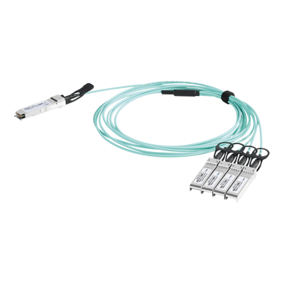 LINKEDPRO - Cable AOC QSFP+ de 40 Gbps a 4x 10 Gbps / Cable de fibra óptica Activo / Longitud: 1 metro