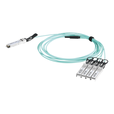LINKEDPRO - Cable AOC QSFP+ de 40 Gbps a 4x 10 Gbps / Cable de fibra óptica Activo / Longitud: 1 metro