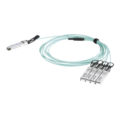 LINKEDPRO - Cable AOC QSFP+ de 40 Gbps a 4x 10 Gbps / Cable de fibra óptica Activo / Longitud: 2 metros