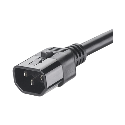 PANDUIT - Cable de Alimentación Eléctrica Con Bloqueo de Seguridad, de IEC C14 a IEC C13, 1.2 Metros de Largo, Color Negro, Paquete de 10 Piezas