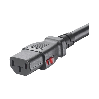 PANDUIT - Cable de Alimentación Eléctrica Con Bloqueo de Seguridad, de IEC C14 a IEC C13, 1.2 Metros de Largo, Color Negro, Paquete de 10 Piezas
