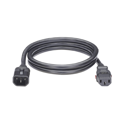 PANDUIT - Cable de Alimentación Eléctrica Con Bloqueo de Seguridad, de IEC C14 a IEC C13, 1.2 Metros de Largo, Color Negro, Paquete de 10 Piezas