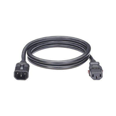 PANDUIT - Cable de Alimentación Eléctrica Con Bloqueo de Seguridad, de IEC C14 a IEC C13, 1.8 Metros de Largo, Color Negro, Paquete de 10 Piezas