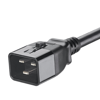 PANDUIT - Cable de Alimentación Eléctrica Con Bloqueo de Seguridad, de IEC C20 a IEC C19, 60 cm de Largo, Color Negro, Paquete de 10 Piezas