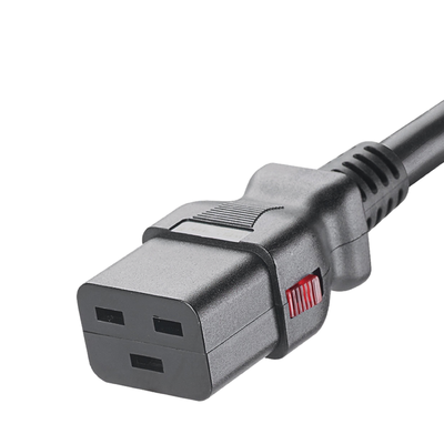 PANDUIT - Cable de Alimentación Eléctrica Con Bloqueo de Seguridad, de IEC C20 a IEC C19, 60 cm de Largo, Color Negro, Paquete de 10 Piezas