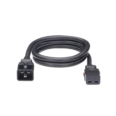 PANDUIT - Cable de Alimentación Eléctrica Con Bloqueo de Seguridad, de IEC C20 a IEC C19, 60 cm de Largo, Color Negro, Paquete de 10 Piezas