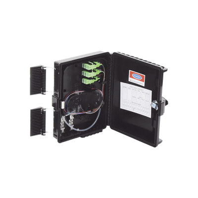 LINKEDPRO BY EPCOM - Cierre de Empalme para 24 Fusiones de Fibra Óptica, Interior/Exterior, con 8 Acopladores SC/APC y Splitter 1x8 SC/APC Incluido, IP65