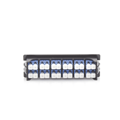 LINKEDPRO BY EPCOM - Placa Acopladora para Distribuidor de Fibra Óptica LP-ODF-8024, Incluye 12 Acopladores LC Duplex para Fibra Monomodo