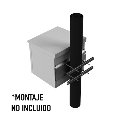 LINKEDPRO BY EPCOM - Gabinete de Exterior con Rack de 19" de 9UR con Ventiladores y Termostato, Se envía el Gabinete armado, (Montaje a poste o torre se vende por separado).