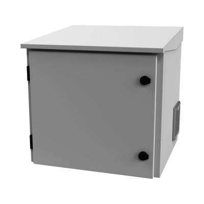 LINKEDPRO BY EPCOM - Gabinete de Exterior con Rack de 19" de 9UR con Ventiladores y Termostato, Se envía el Gabinete armado, (Montaje a poste o torre se vende por separado).