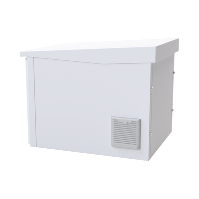 LINKEDPRO BY EPCOM - Gabinete PROFUNDO hasta 705 mm  de profundidad, de Exterior de 9UR con Ventiladores y Termostato, Se envía el Gabinete Armado, (Montaje a poste o torre se vende por separado).