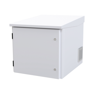 LINKEDPRO BY EPCOM - Gabinete PROFUNDO hasta 705 mm  de profundidad, de Exterior de 9UR con Ventiladores y Termostato, Se envía el Gabinete Armado, (Montaje a poste o torre se vende por separado).