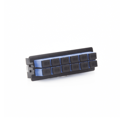LINKEDPRO BY EPCOM - Placa Acopladora para Distribuidor de Fibra Óptica LP-ODF-8024, Incluye 12 Acopladores SC Simplex para Fibra Monomodo (12 Fibras)
