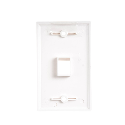 LINKEDPRO BY EPCOM - Placa de Pared de 1 Puerto, Keystone, Color Blanco