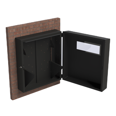 LINKEDPRO BY EPCOM - Gabinete de Pared con Rack Horizontal de 6 UR, con Ventanilla de Inspección, Se envía el Gabinete Armado.
